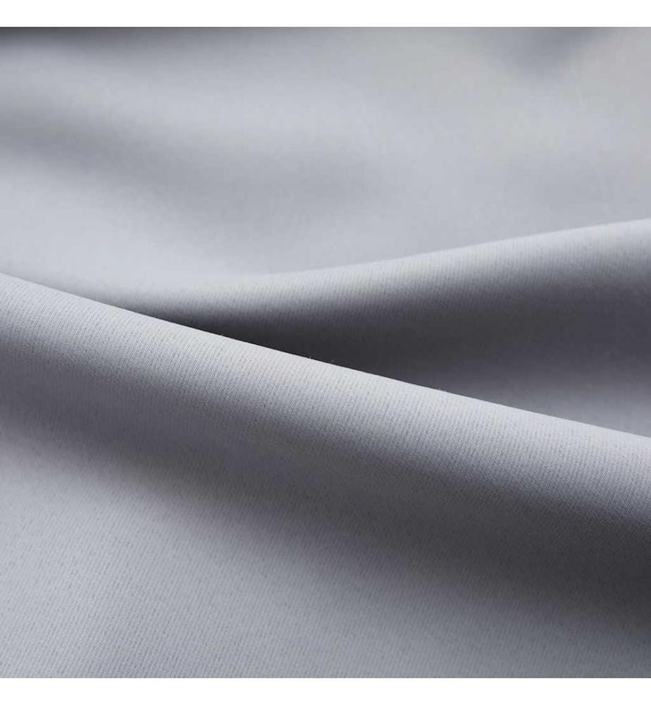 Verdunkelungsvorhänge mit Haken 2 Stk. Grau 140x175cm