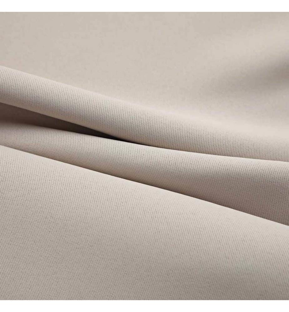 Rideaux occultants avec anneaux en métal 2 pcs Beige 140x225 cm