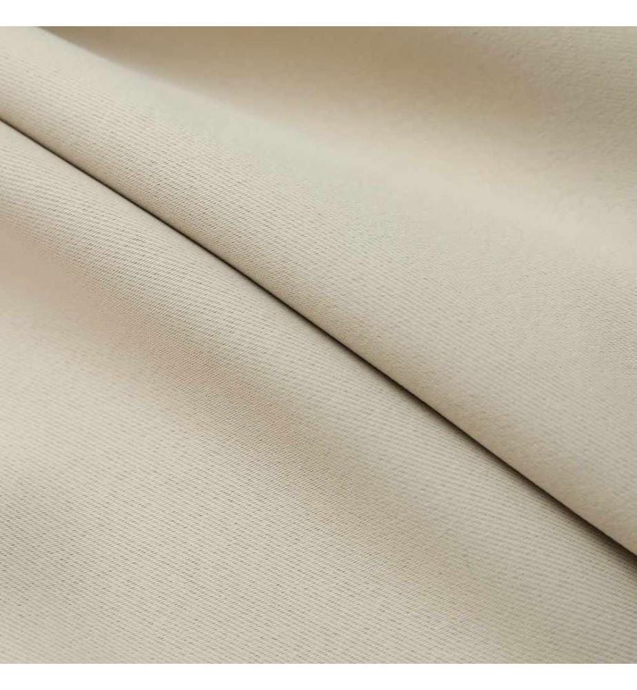 Rideaux occultants avec crochets 2 pcs Beige 140x245 cm