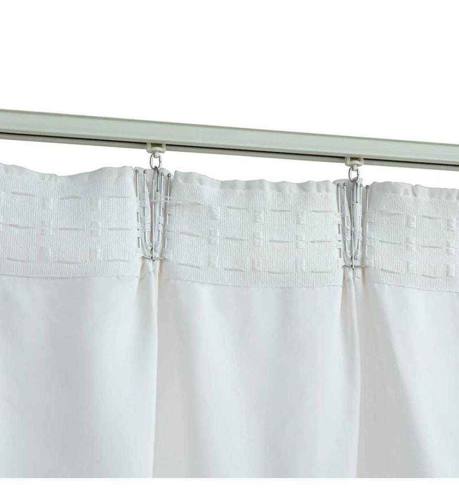 Rideaux occultants avec crochets 2 pcs Blanc cassé 140x175 cm