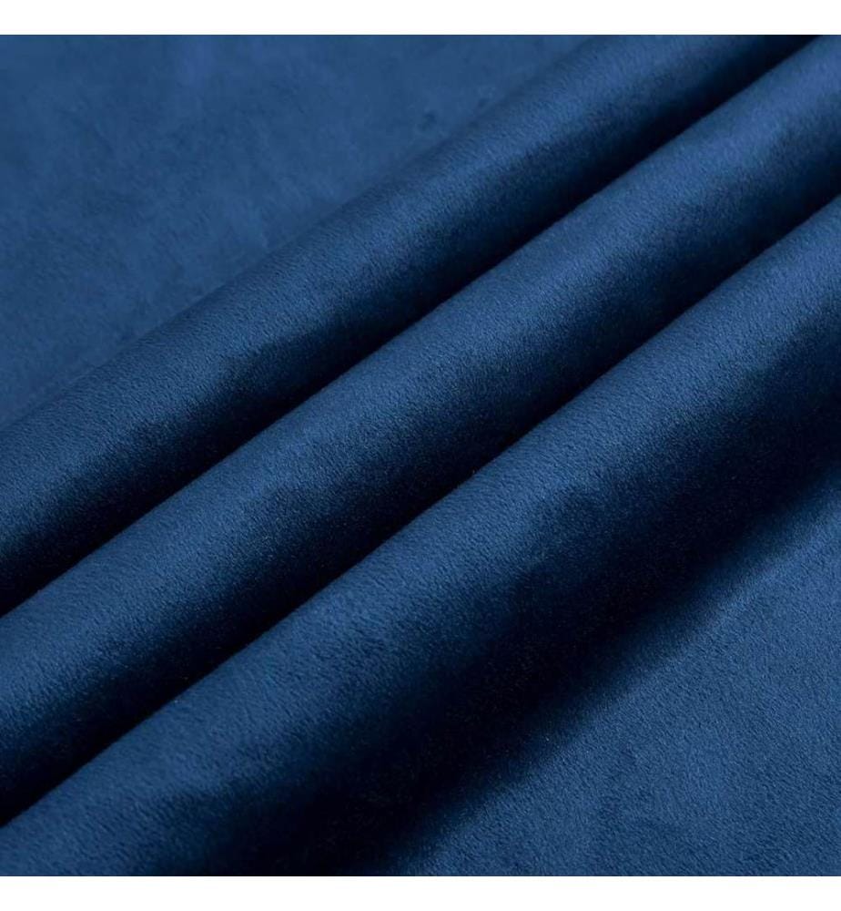 Rideau occultant et anneaux Velours Bleu foncé 290x245 cm