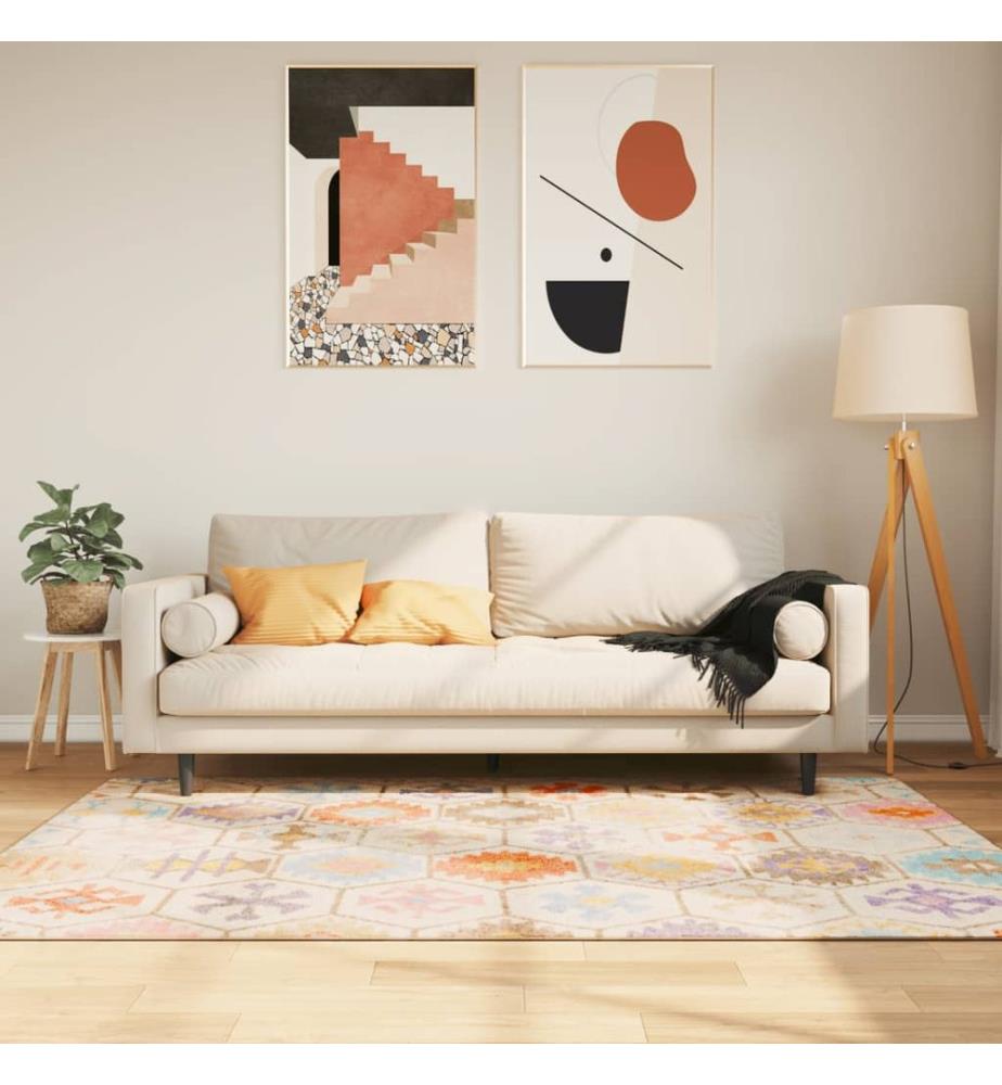 Teppich Waschbar Mehrfarbig 160x230 cm Rutschfest