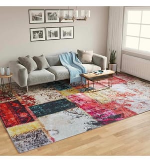 Tapis lavable multicolore 400x300 cm antidérapant