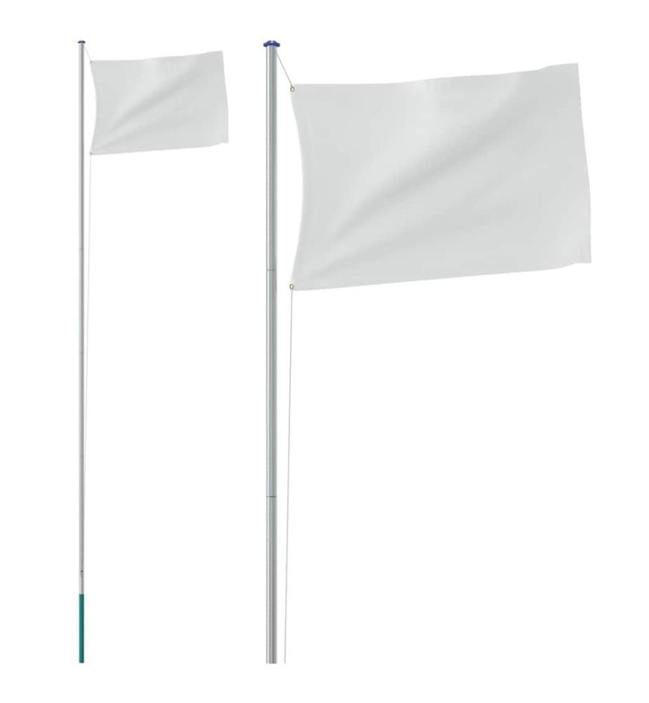 Mât de drapeau sectionnel Argenté 6,08 m Aluminium