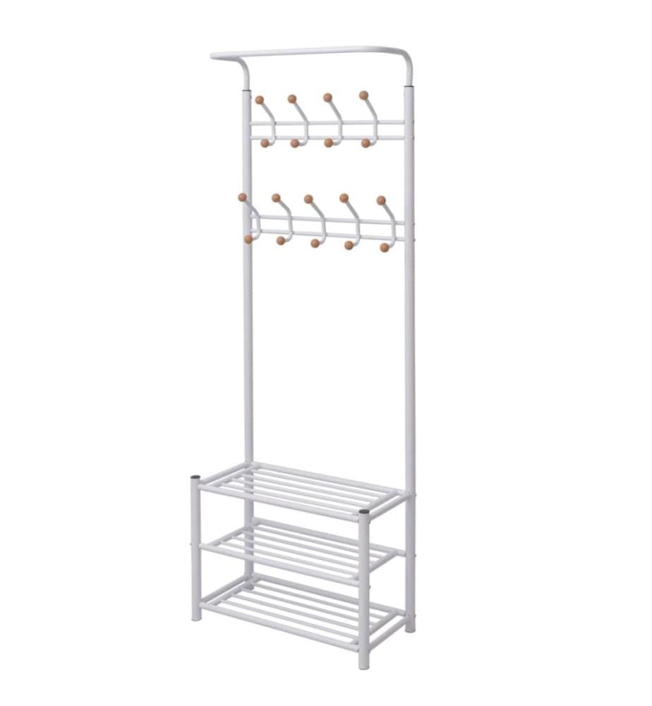 Garderobe mit Schuhablage 68×32×182,5 cm Weiss