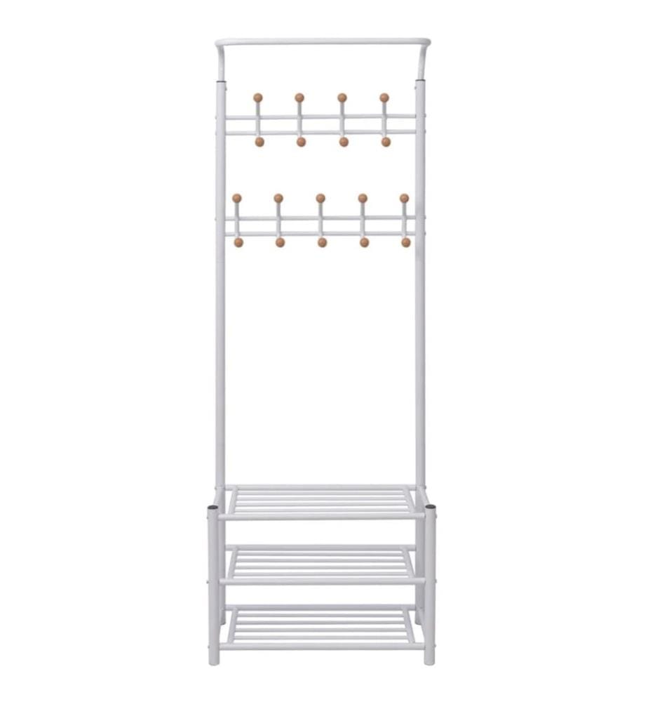 Garderobe mit Schuhablage 68×32×182,5 cm Weiss