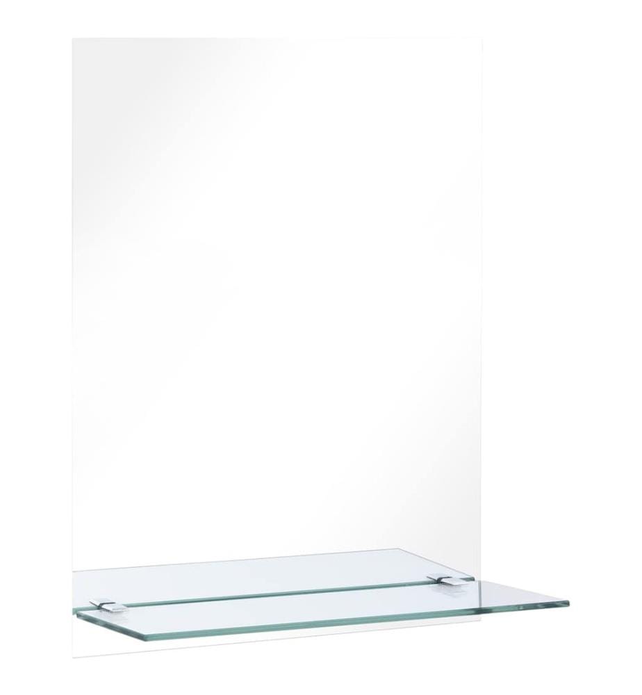 Wandspiegel mit Regal 50×70 cm Hartglas