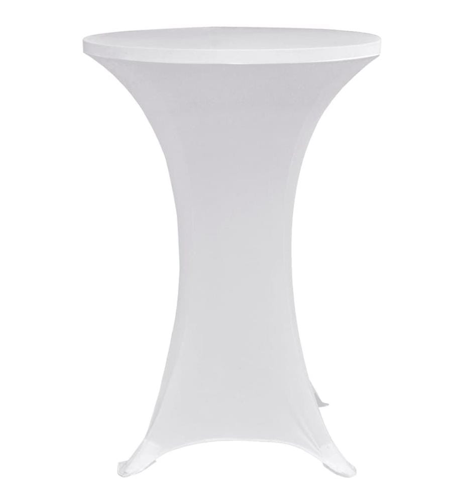 Stehtischhussen 4 Stk. Ø 60 cm Weiss Stretch