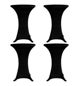 Stehtischhussen 4 Stk. Ø 80 cm Schwarz Stretch