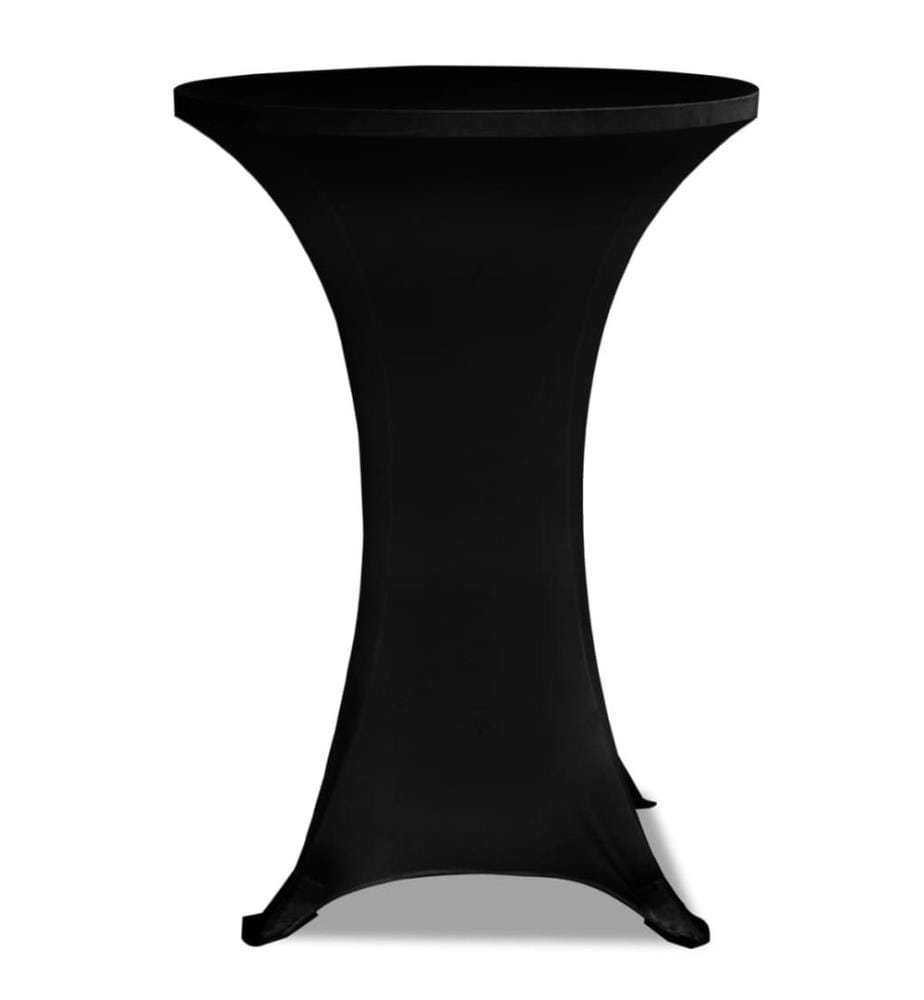 Stehtischhussen 4 Stk. Ø 80 cm Schwarz Stretch