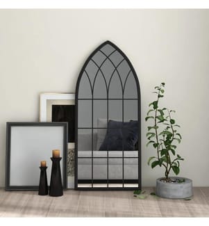 Spiegel Schwarz 100x45 cm Eisen für den Innenbereich