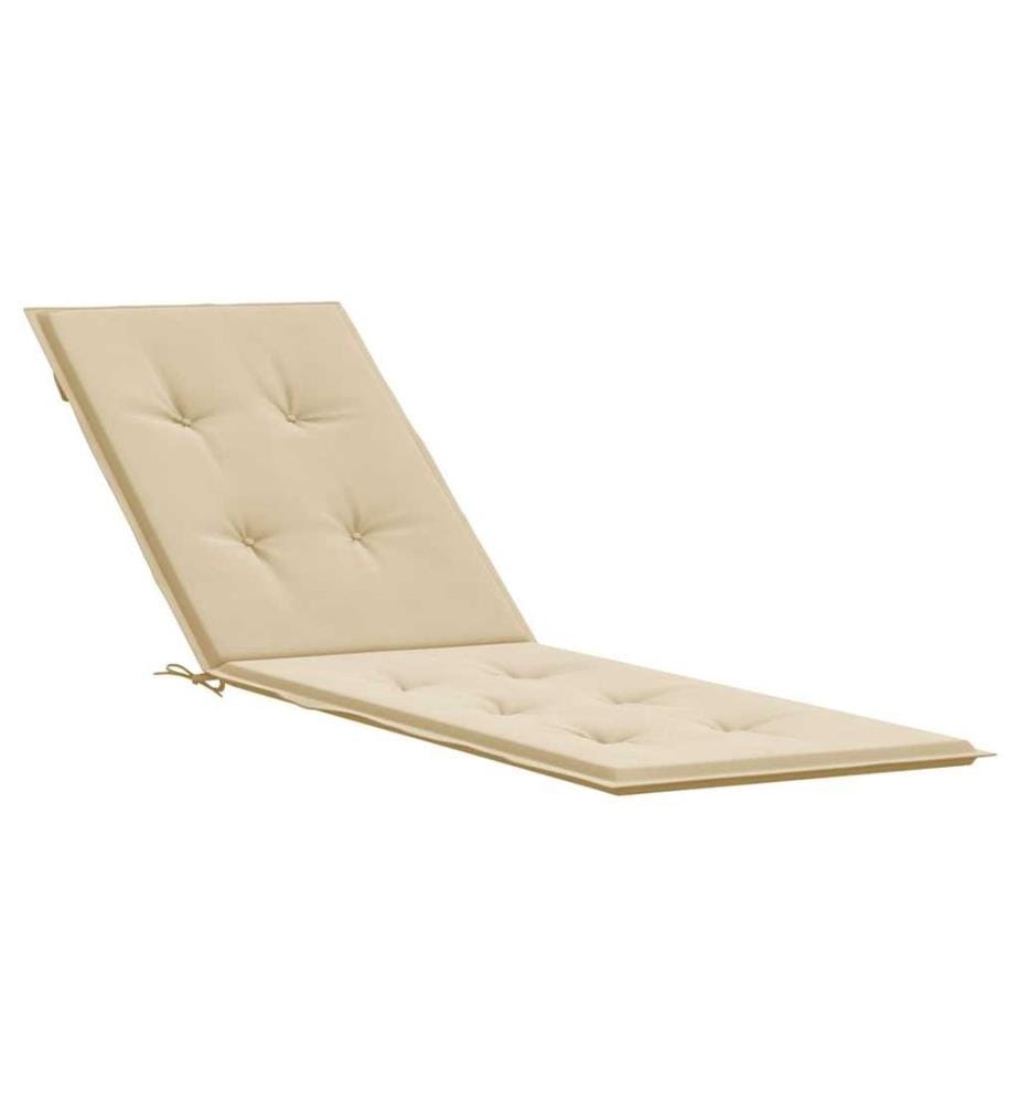 Coussin de chaise de terrasse beige (75+105)x50x4 cm