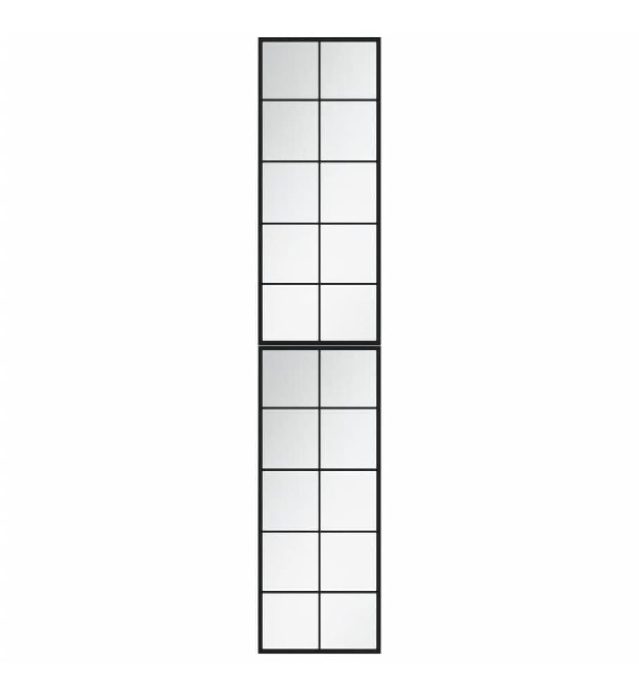 Wandspiegel 2 Stk. Schwarz 100x40 cm Metall