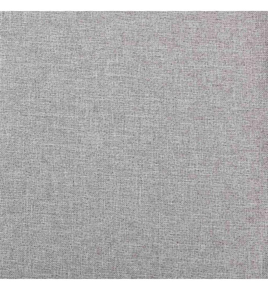 Rideaux occultants aspect lin avec crochets 2pcs Gris 140x175cm