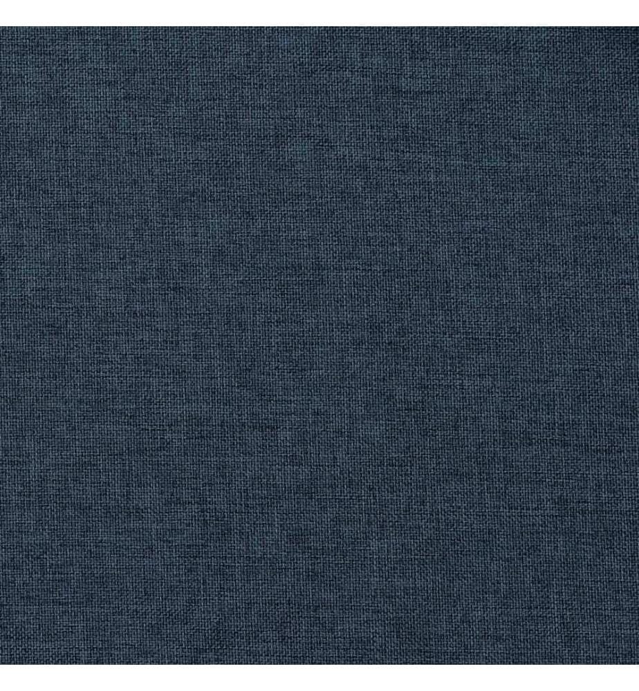 Rideaux occultants aspect lin avec crochets 2pcs Bleu 140x175cm