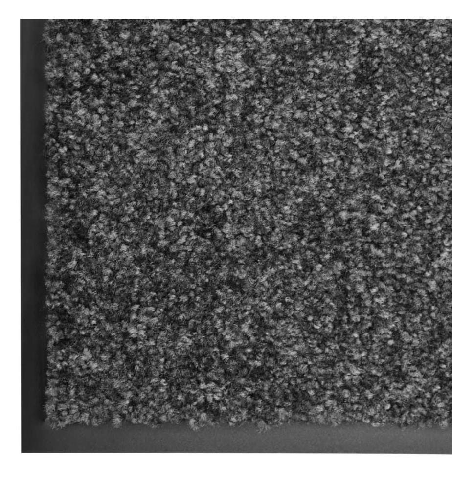 Fussmatte Waschbar Anthrazit 90x120 cm