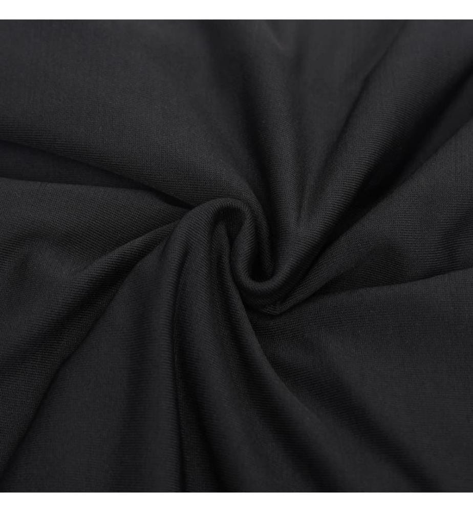 Stretch Sofahusse 4-Sitzer Schwarz Polyester-Jersey