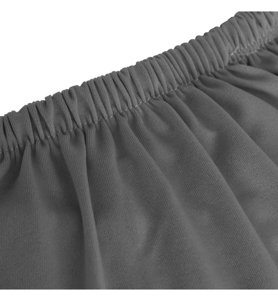 Stretch Sofahusse 2-Sitzer Anthrazit Polyester-Jersey
