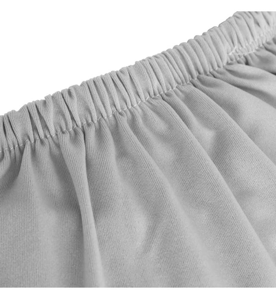 Stretch Sofahusse 3-Sitzer Grau Polyester-Jersey