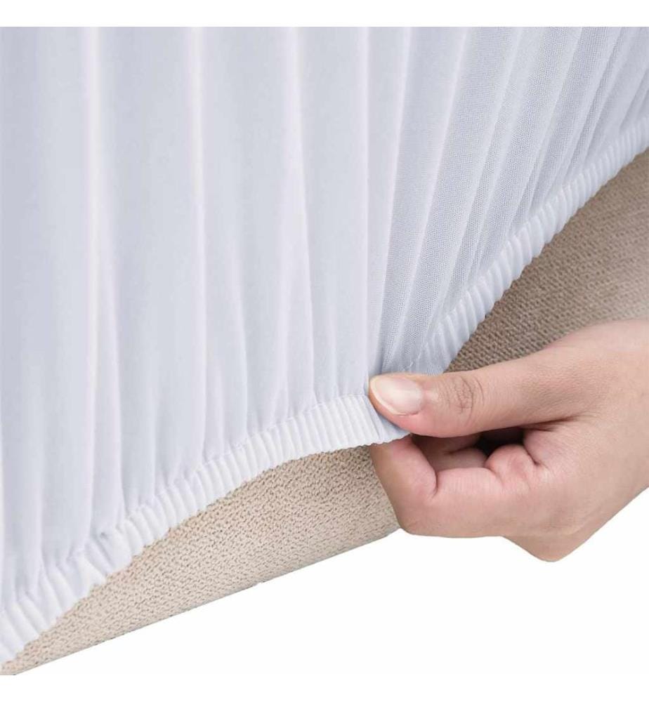 Stretch Sofahusse 2-Sitzer Weiss Polyester-Jersey