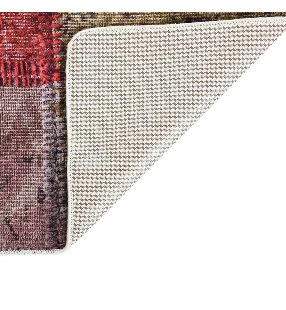 Teppich Waschbar Patchwork 80x150 cm Mehrfarbig Rutschfest