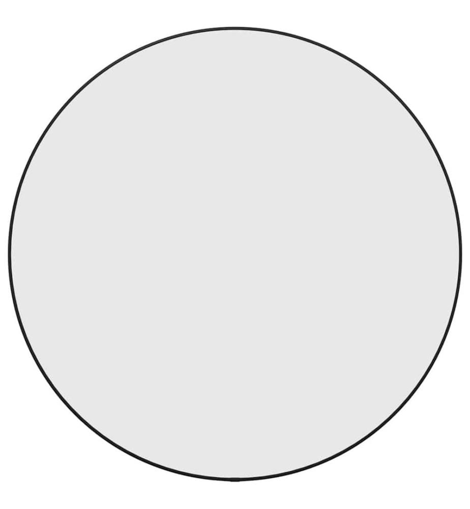 Wandspiegel Schwarz Ø 60 cm Rund