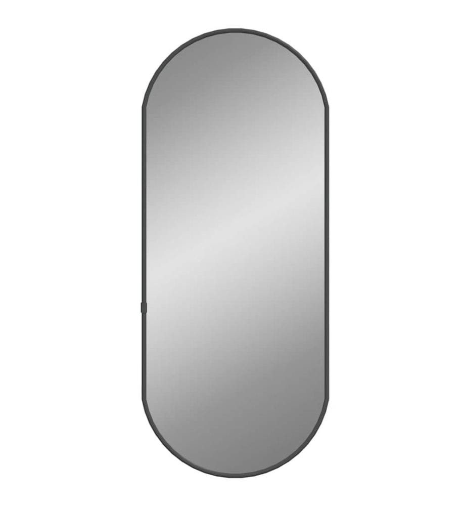 Wandspiegel Schwarz 60x25 cm Oval