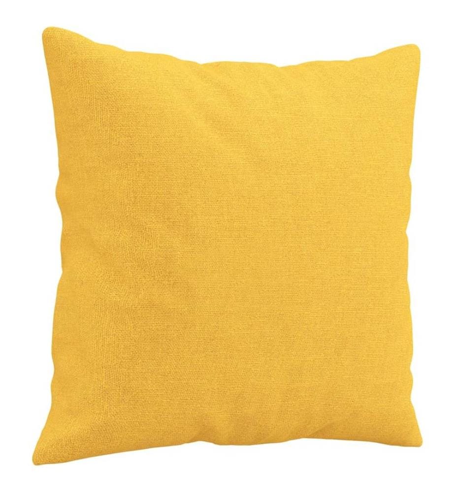 Coussins décoratifs lot de 2 Jaune clair 40x40 cm Tissu