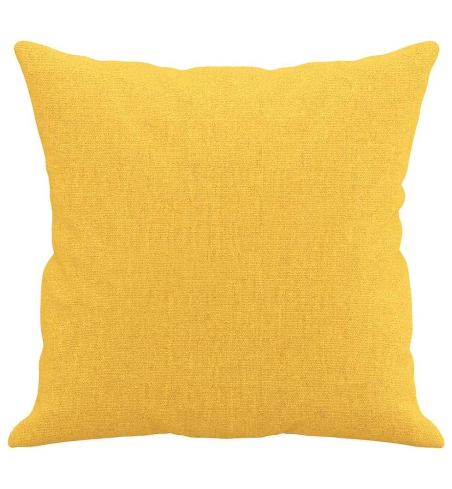 Coussins décoratifs lot de 2 Jaune clair 40x40 cm Tissu