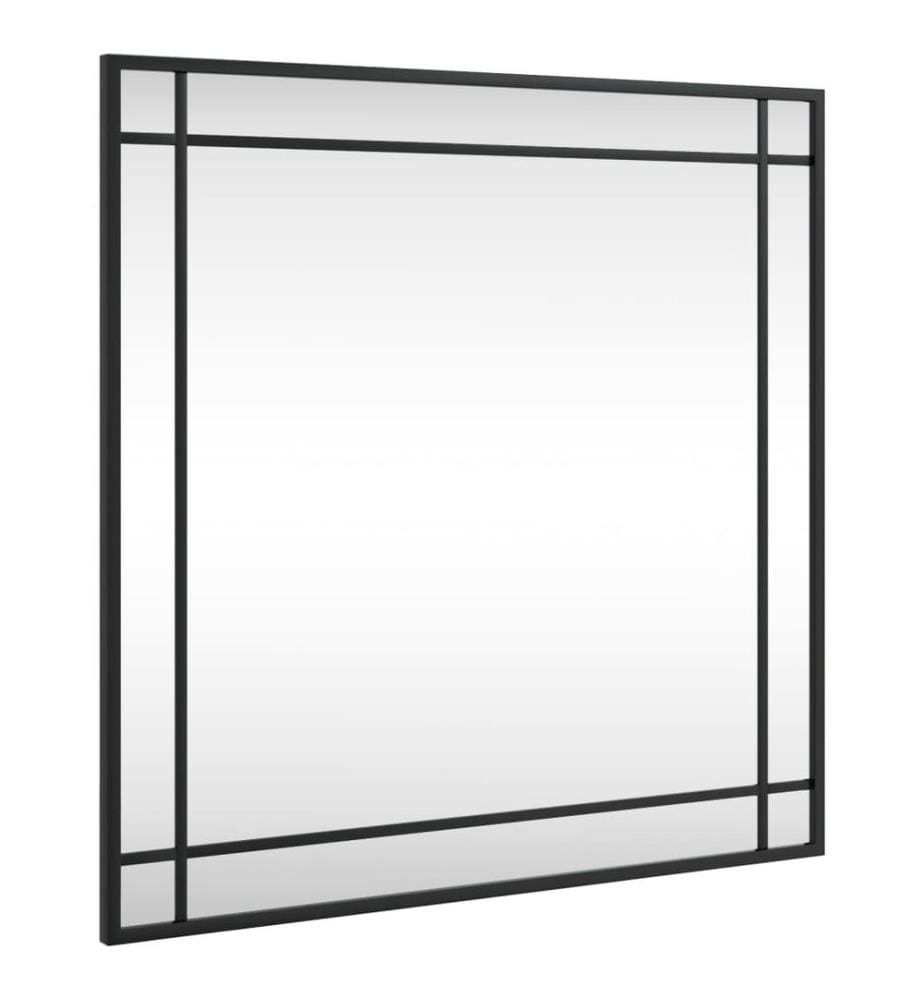 Wandspiegel Schwarz 60x60 cm Quadratisch Eisen