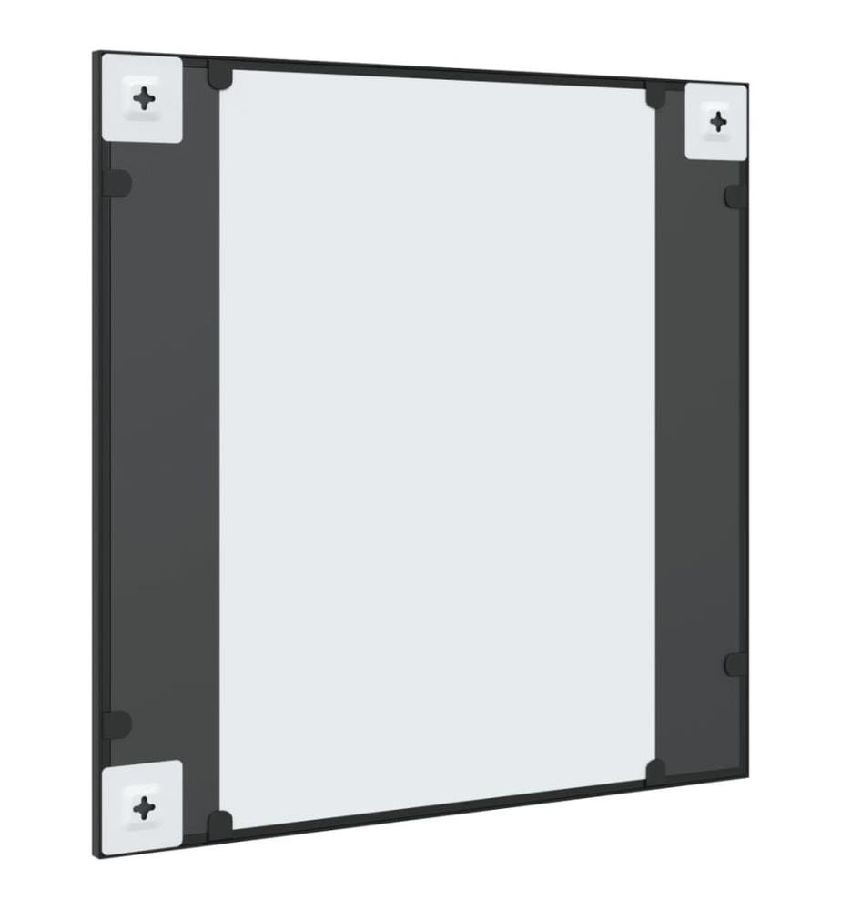 Wandspiegel Schwarz 60x60 cm Quadratisch Eisen
