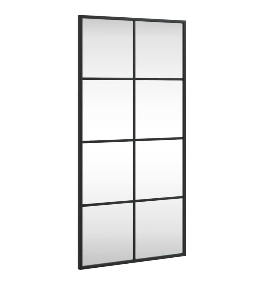 Miroir mural noir 40x80 cm rectangulaire fer