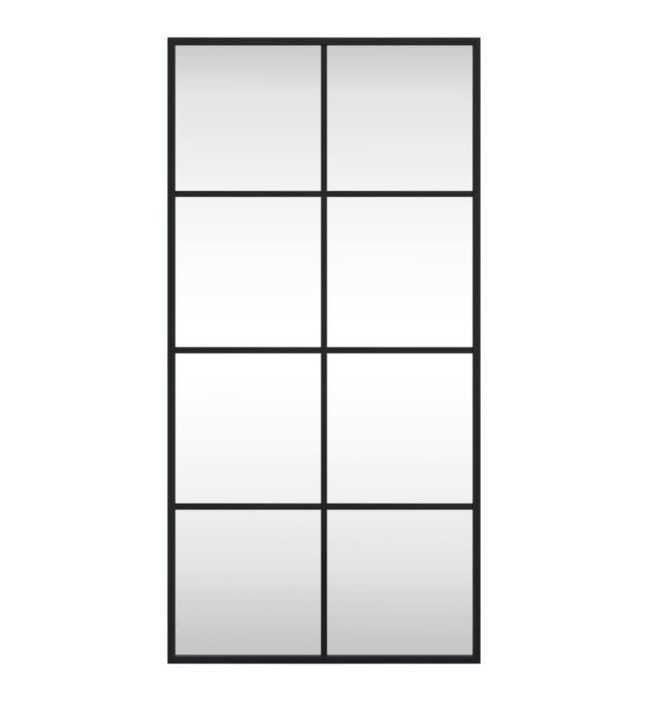 Miroir mural noir 40x80 cm rectangulaire fer