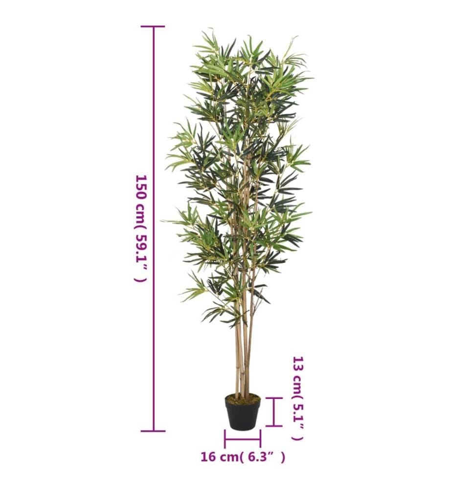 Bambou artificiel 828 feuilles 150 cm vert