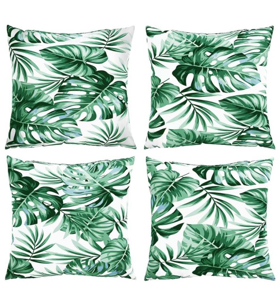 Sofakissen 4 Stk. Blattmuster 40x40 cm Stoff