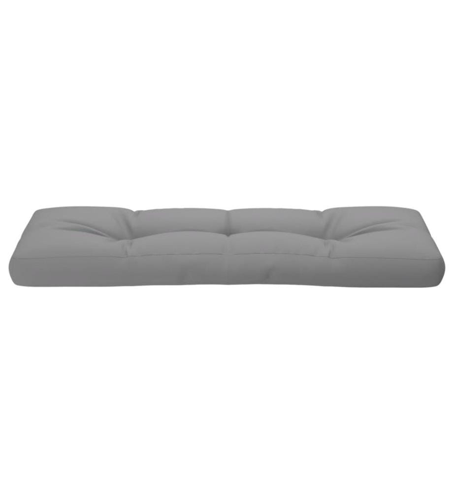 Coussin de palette gris 120x40x12 cm tissu