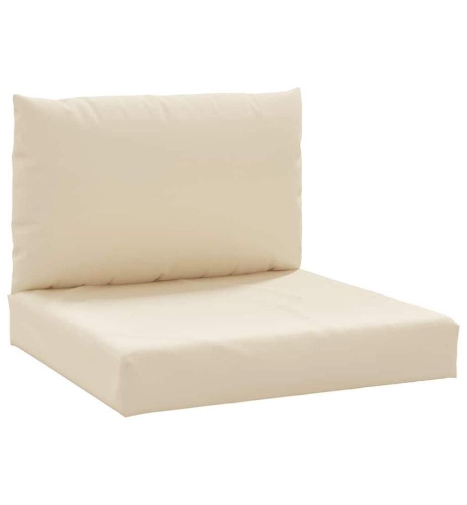 Coussins de palette lot de 2 beige tissu oxford