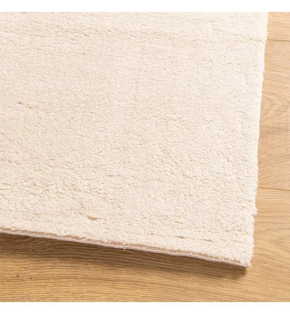 Tapis HUARTE à poils courts doux et lavable beige 80x150 cm