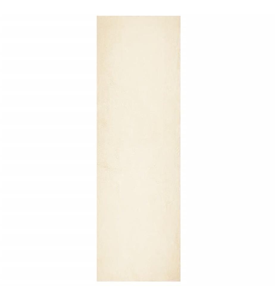 Teppich HUARTE Kurzflor Weich und Waschbar Creme 80x250 cm