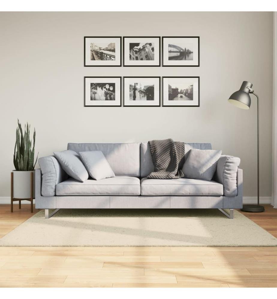 Teppich HUARTE Kurzflor Weich und Waschbar Creme 120x170 cm