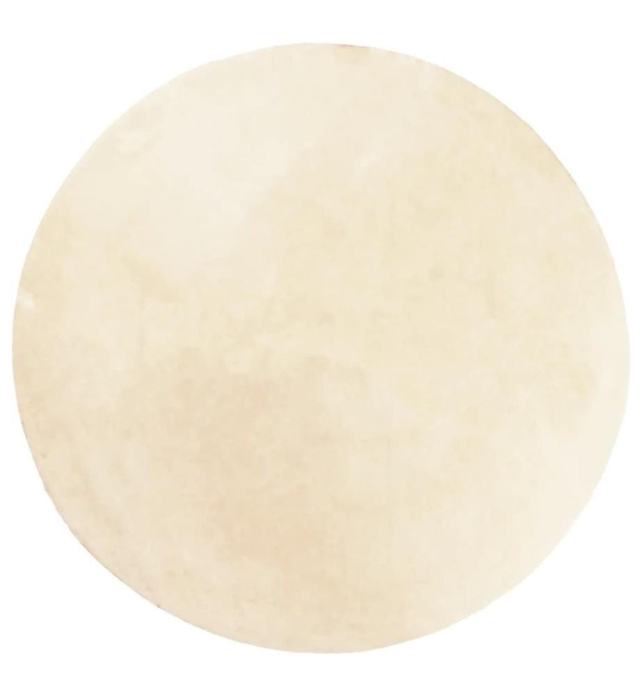 Tapis à poils courts doux et lavable crème Ø 160 cm
