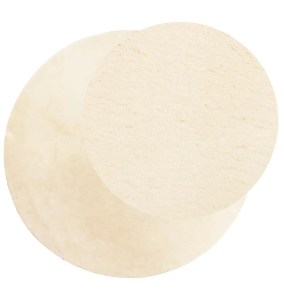 Tapis à poils courts doux et lavable crème Ø 160 cm