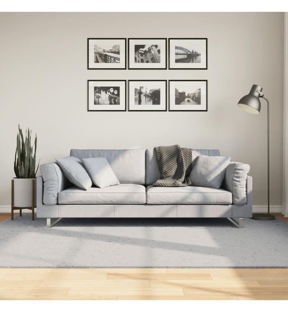 Teppich HUARTE Kurzflor Weich und Waschbar Grau 160x230 cm