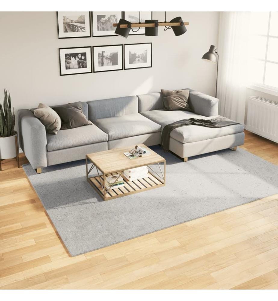 Teppich HUARTE Kurzflor Weich und Waschbar Grau 200x280 cm
