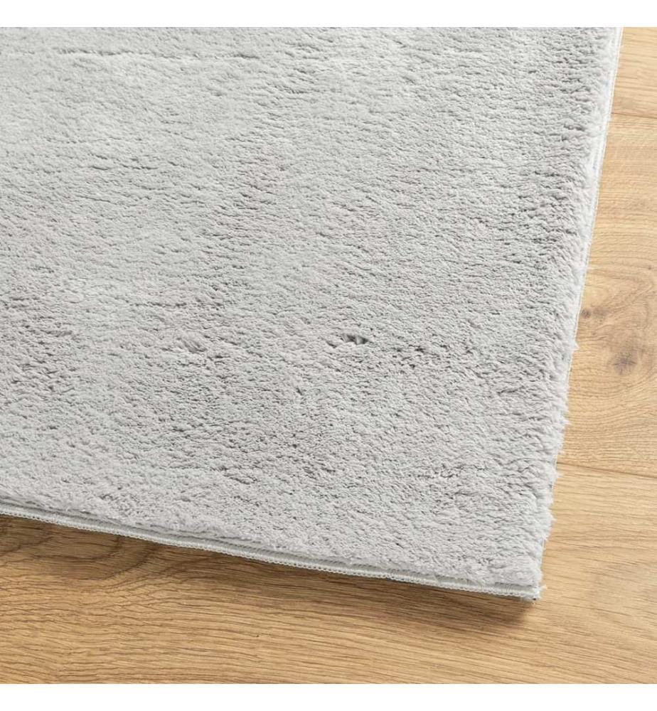 Teppich HUARTE Kurzflor Weich und Waschbar Grau 200x280 cm