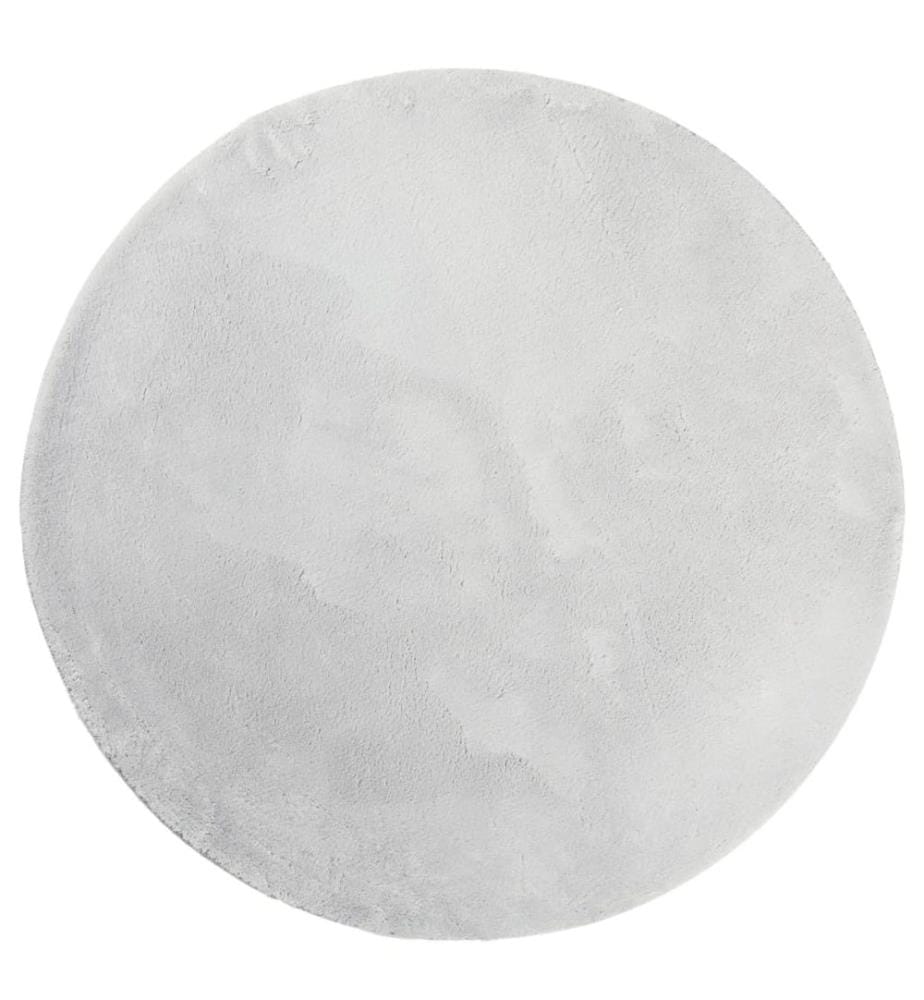 Tapis à poils courts doux et lavable gris Ø 120 cm