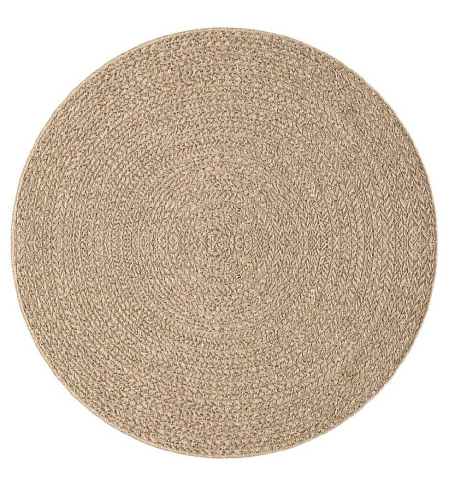 Tapis ZIZUR Ø 200 cm aspect de jute intérieur et extérieur