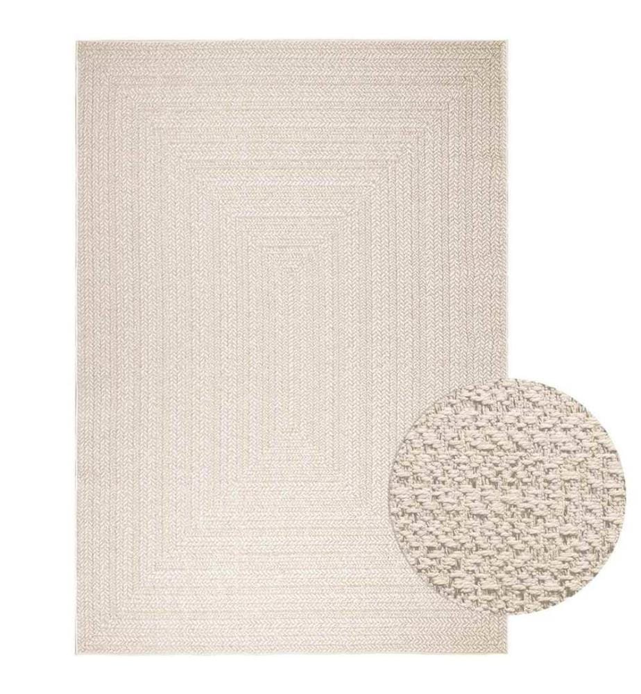 Tapis ZIZUR crème 200x290 cm aspect de jute intérieur extérieur