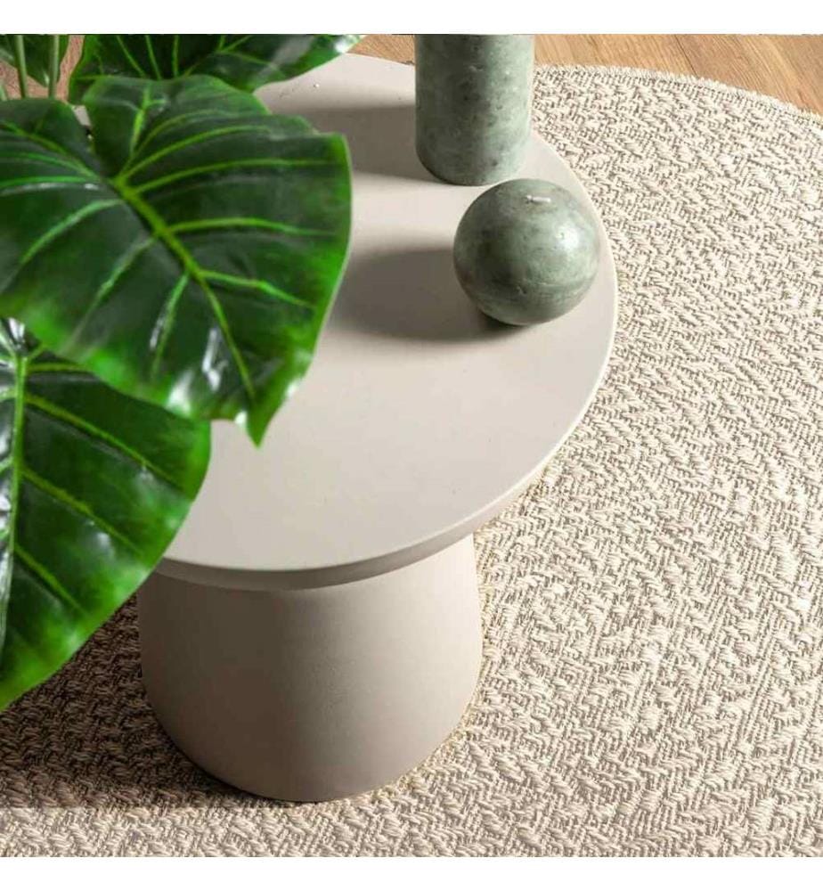 Tapis ZIZUR crème Ø 90 cm aspect de jute intérieur et extérieur