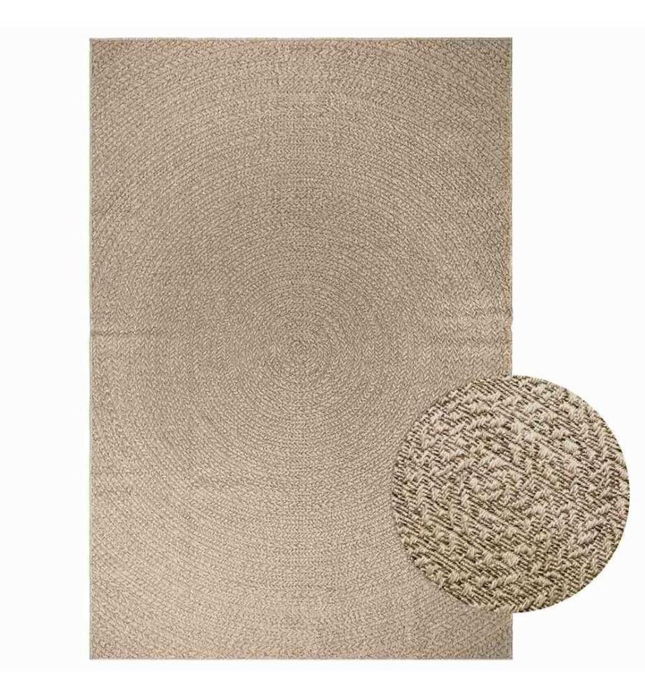 Tapis ZIZUR beige 200x290 cm aspect de jute intérieur extérieur